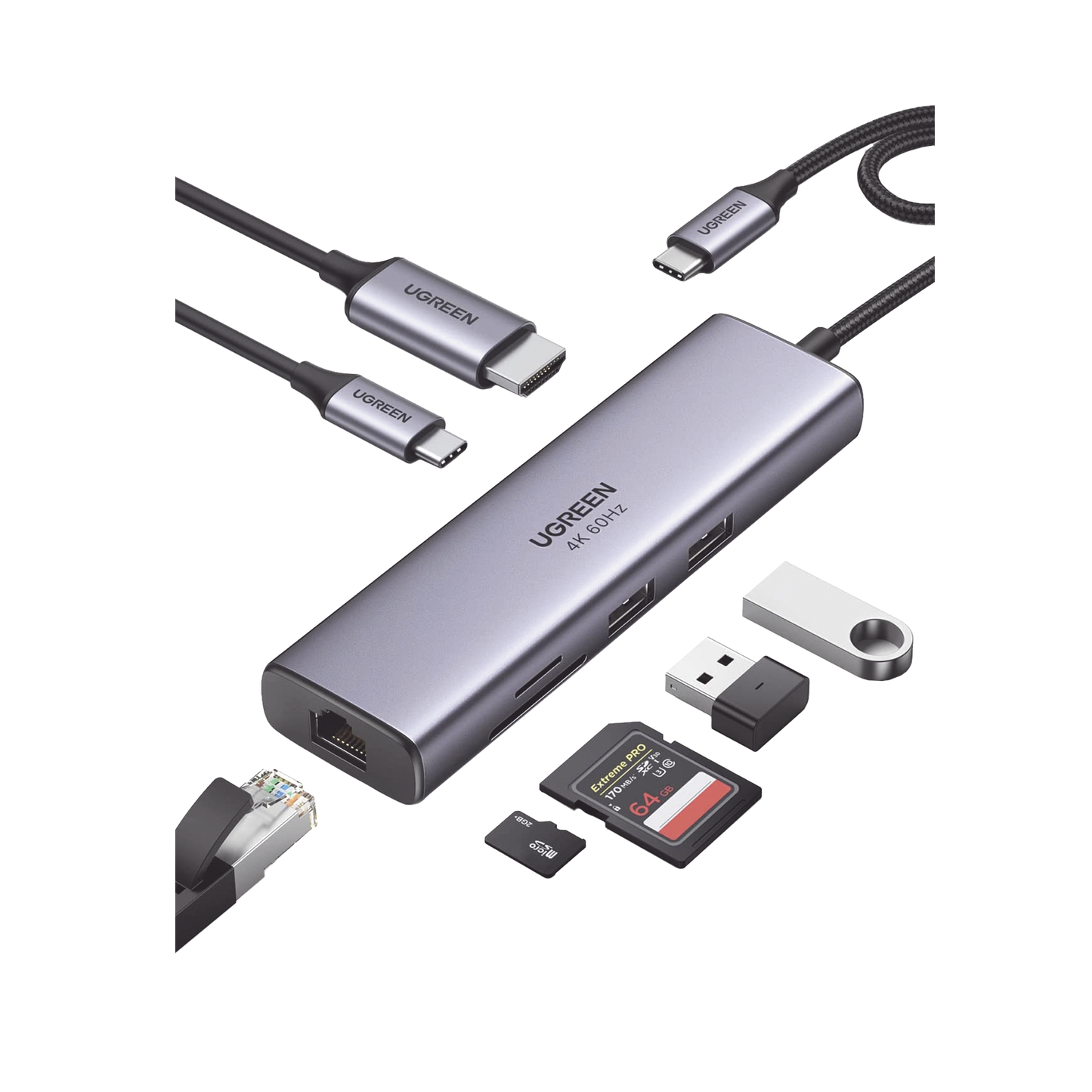 HUB USB-C (Docking Station) 7 en 1 | 2 USB-A 3.0 (5Gbps)