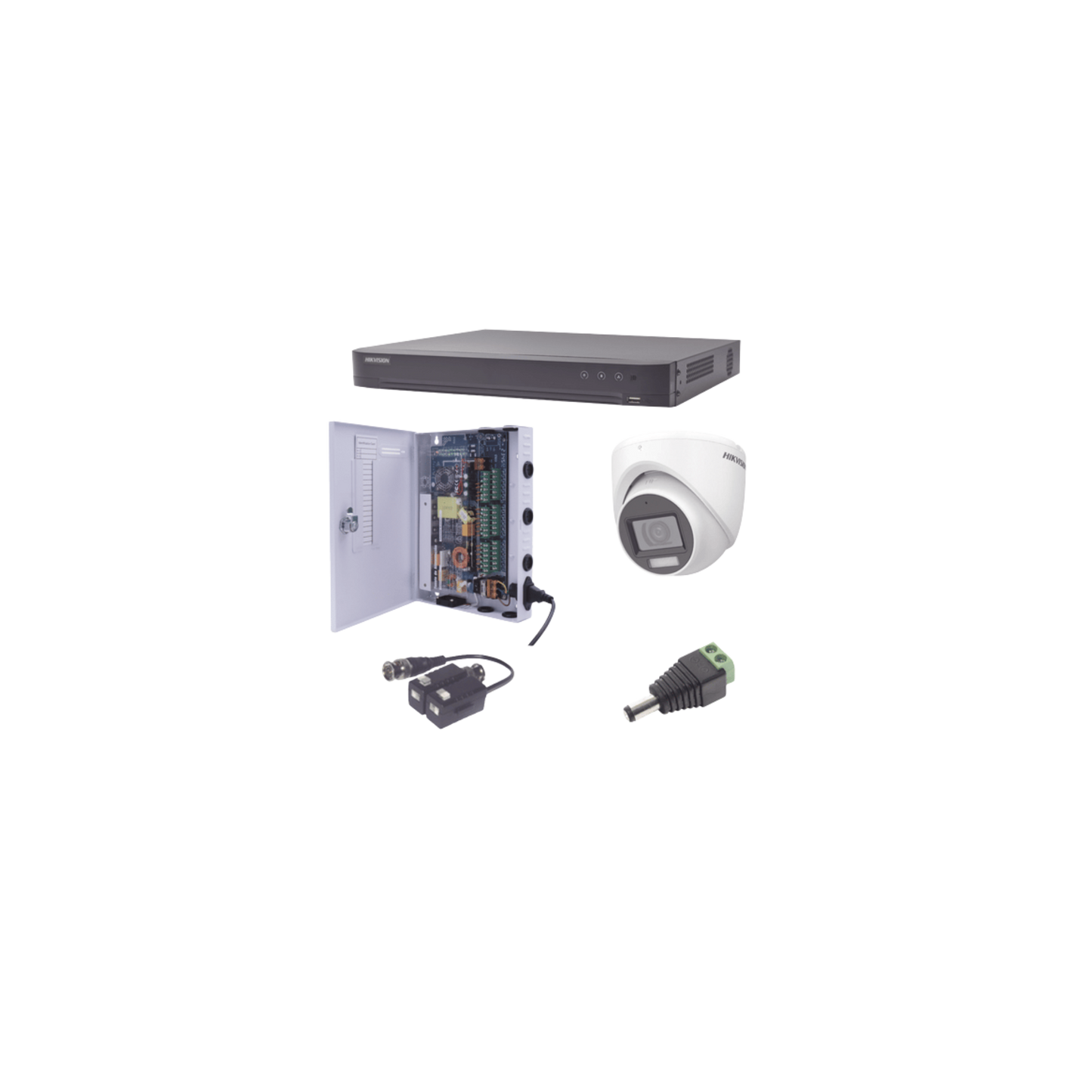 KIT TurboHD 1080p / DVR 16 Canales / 16 Cámaras Turret con Audio Integrado (Exterior 2.8 mm)