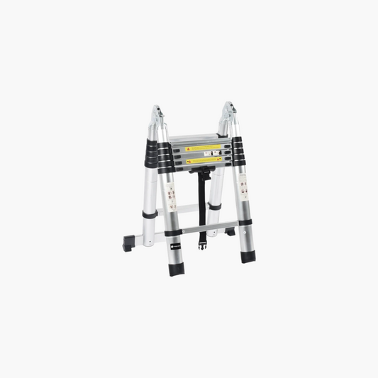 Escalera Telescópica de Aluminio Tipo Tijera de 1.9 + 1.9 Metros de Altura