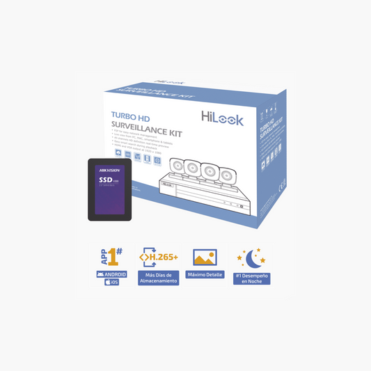 KIT TurboHD Surveillance Kit+ SSD de 500 GB 4 Cámaras DVR 4 Canales