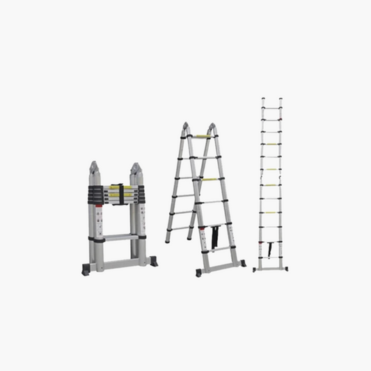 Escalera Telescópica de Aluminio Tipo Tijera de 1.9 + 1.9 Metros de Altura