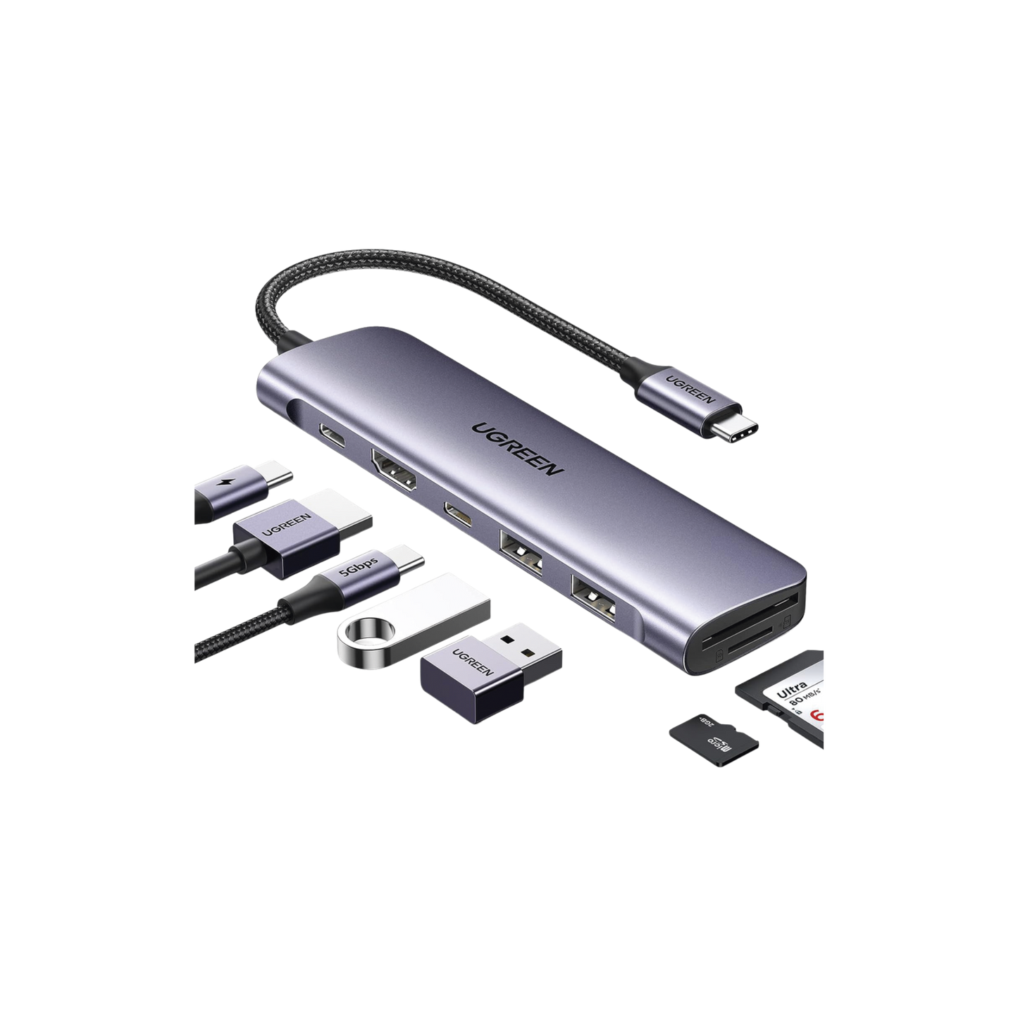 HUB USB-C (Docking Revodok) 7 en 1
