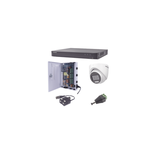 KIT TurboHD 1080p / DVR 16 Canales / 16 Cámaras Turret con Audio Integrado (Exterior 2.8 mm)