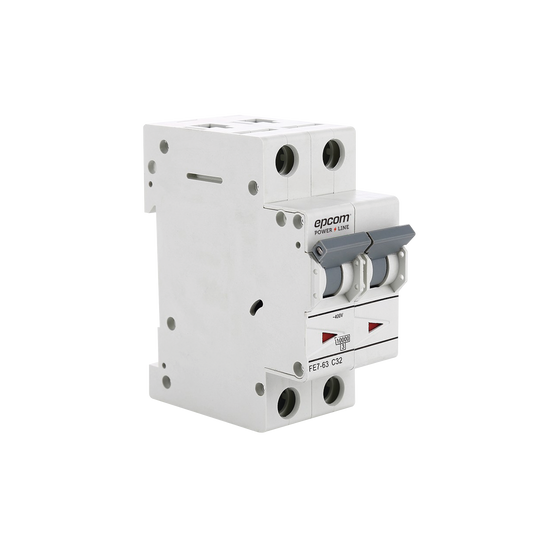 Protección Térmica/ Interruptor 2P, 32A, Corriente Alterna 400 V CA para Aplicación Fotovoltaica Montaje Riel DIN