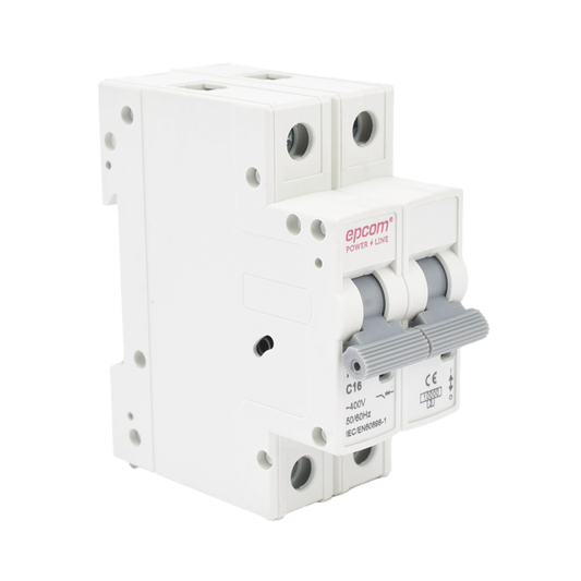 Protección Térmica 2P, 16 A, Corriente Alterna 400 Vca para Aplicación Fotovoltaica Montaje Riel DIN