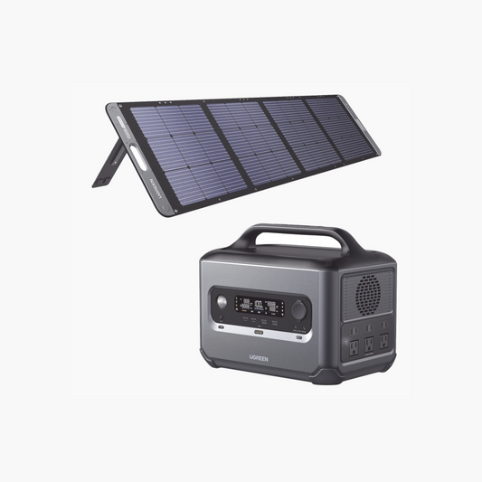 Kit de Estación de Energía Portátil 1200W + Panel Solar Plegable de 200W