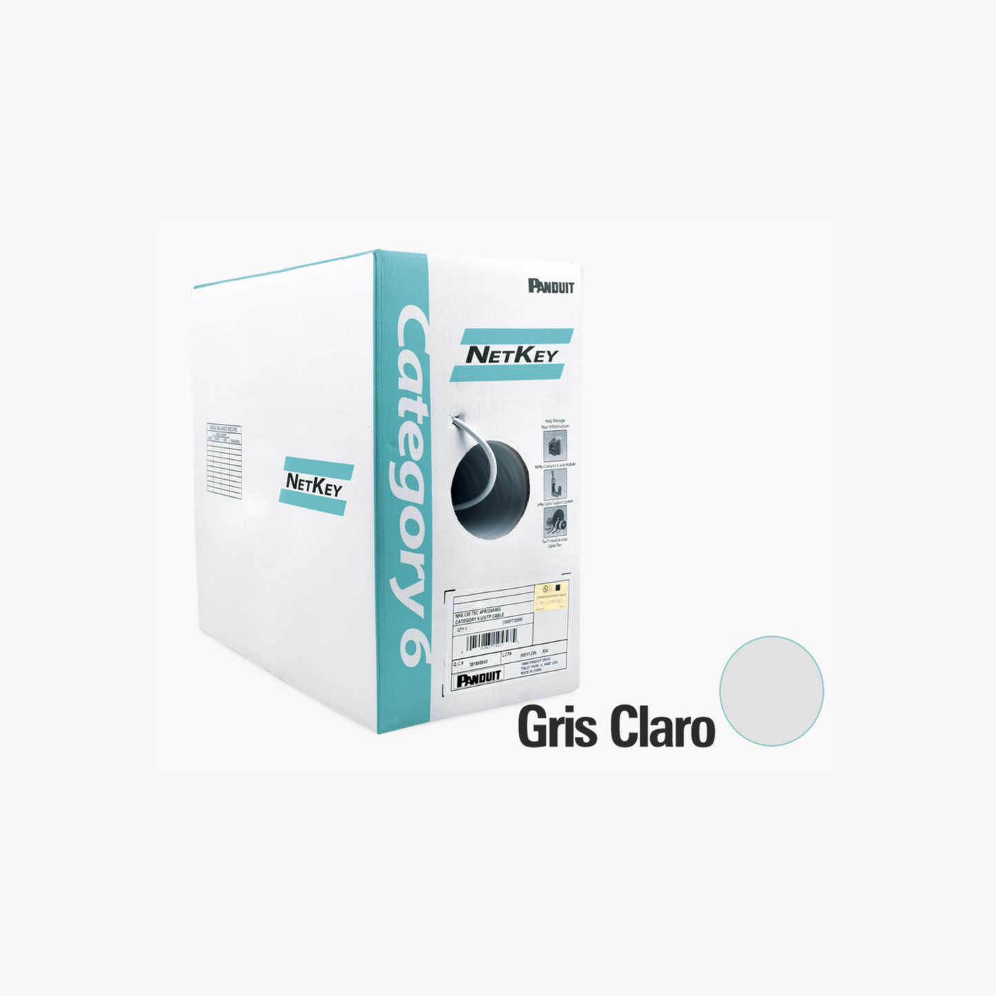 Bobina de Cable UTP 305 m. de Cobre Categoría 6 (24 AWG)